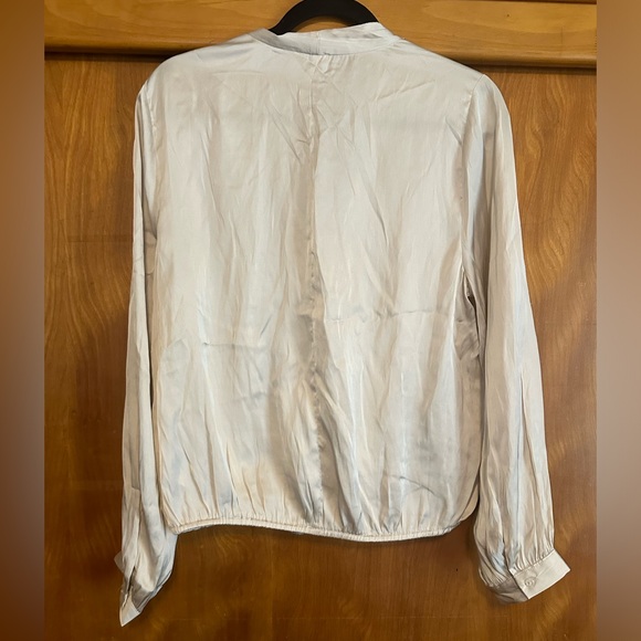 Cream satin wrap blouse - Picture 3 of 3